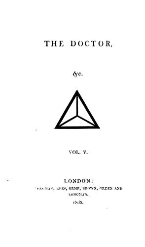 Cover for The Doctor, &c. ...
