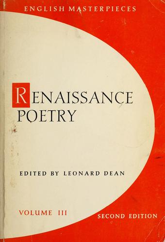 Cover for Renaissance poetry