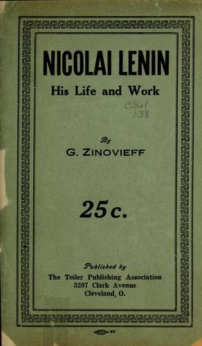 Cover for Nicolai Lenin
