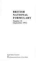 Cover for The British National Formulary (Sep 91)