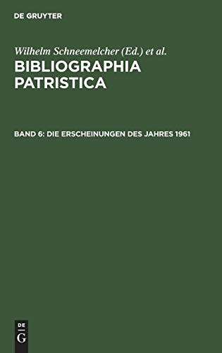 Cover for Die Erscheinungen des Jahres 1961