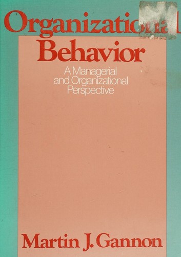 Cover for Organizational behavior