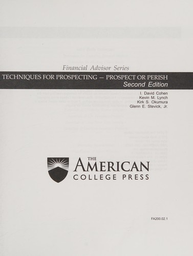Cover for Techniques for prospecting