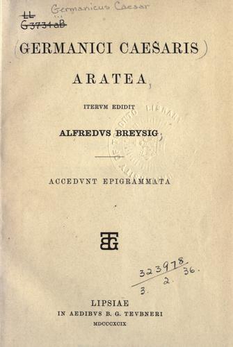 Cover for Aratea