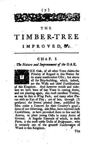 Cover for The Timber-tree Improved, Or, The Best Practical Methods of Improving ...