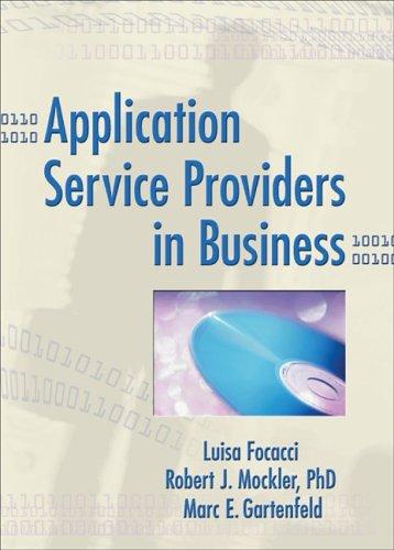 Cover for Application Service Providers In Business
