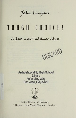 Cover for Tough choices