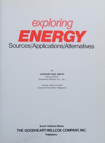 Cover for Exploring energy