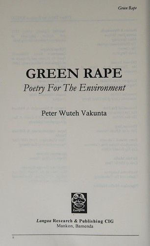Cover for Green rape