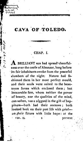 Cover for Cava of Toledo: Or, The Gothic Princess. A Romance ...