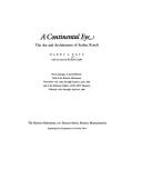 Cover for A continental eye