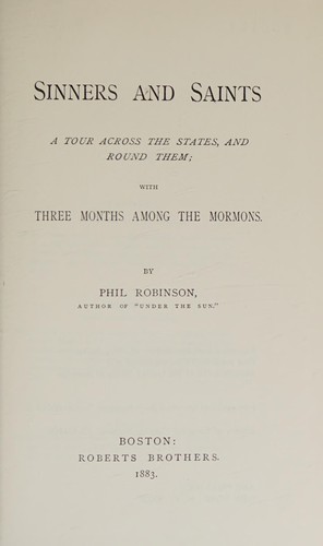 Cover for Sinners and saints