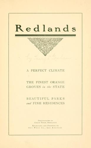 Cover for Redlands.