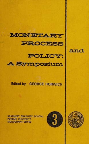 Cover for Monetary process and policy, [proceedings of]