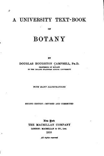 Cover for A university text-book of botany