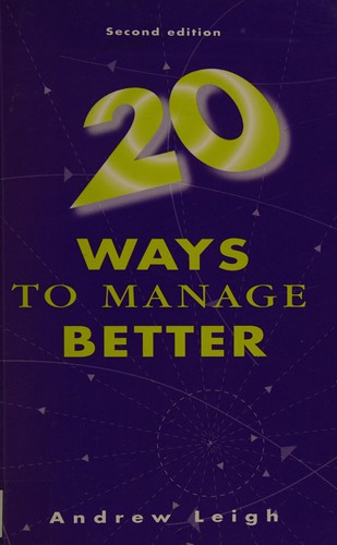 Cover for 20 Ways to Manage Better