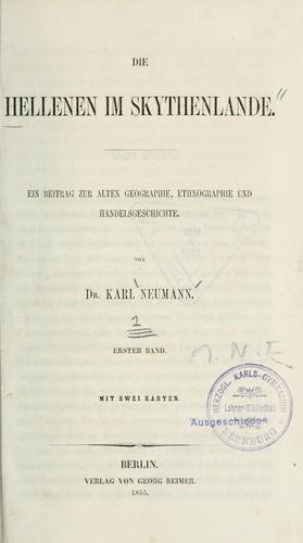 Cover for Die Hellenen im Skythenlande
