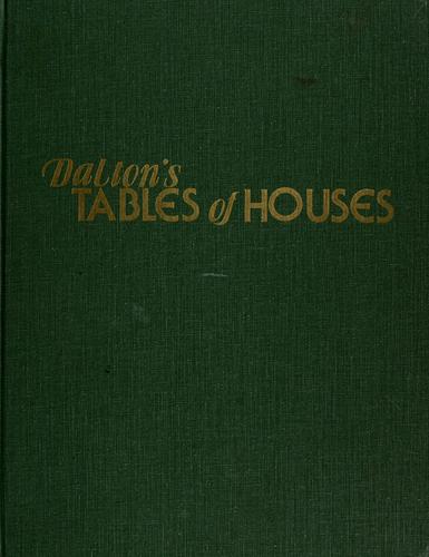 Cover for Dalton's tables of houses