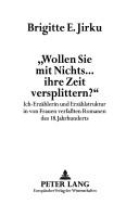 Cover for Wollen sie mit Nichts--ihre Zeit versplittern?
