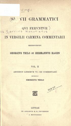 Cover for In Vergilii carmina commentarii