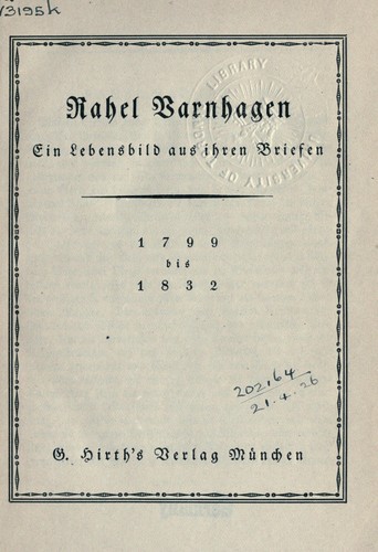 Cover for Ein Lebensbild aus ihren Briefen
