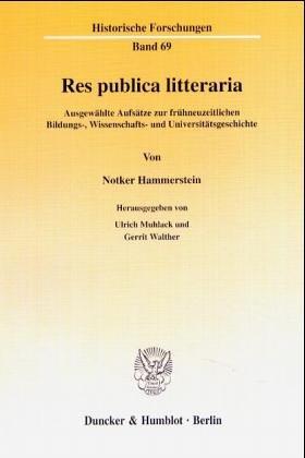 Cover for Res publica litteraria