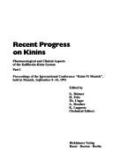 Cover for Recent Progress on Kinins
