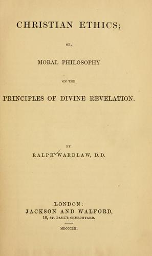 Cover for Christian ethics