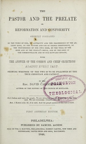 Cover for The pastor and the prelate