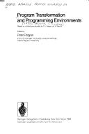 Cover for Program transformation and programming environments