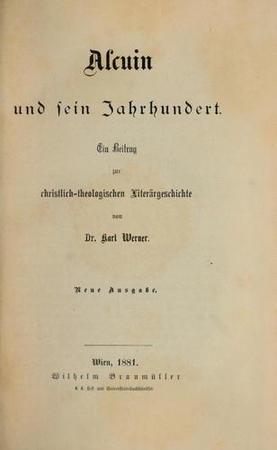 Cover for Alcuin und sein Jahrhundert