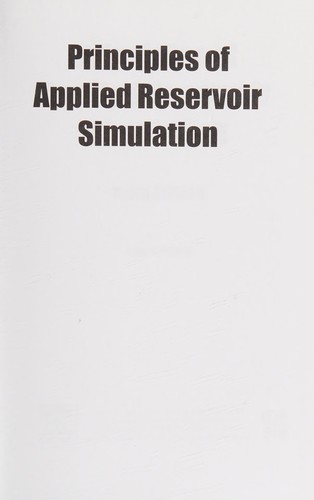 Cover for Principles of Applied Reservoir Simulation