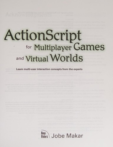 Cover for Actionscript for multiplayer games and virtual worlds