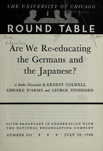 Cover for Are we re-educating the Germans and the Japanese?
