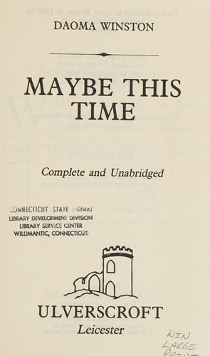 Cover for Maybe This Time