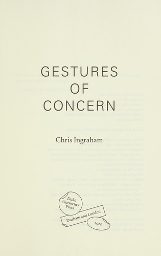Cover for Gestures of Concern