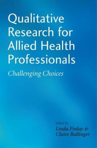 Cover for Qualitative Research for Allied Health Professionals