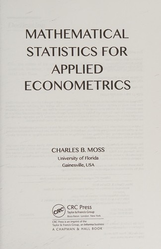 Cover for Mathematical statistics for applied econometrics