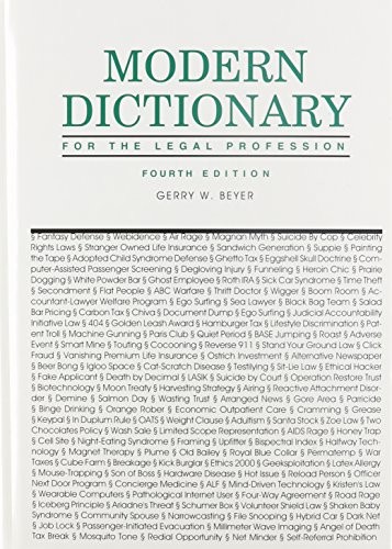 Cover for Modern dictionary for the legal profession