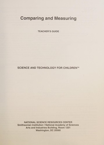 Cover for Comparing and measuring