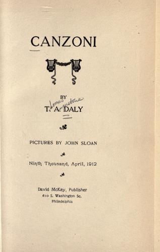 Cover for Canzoni