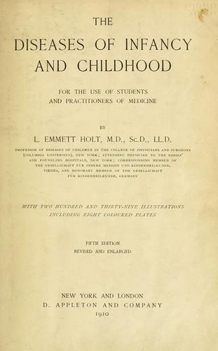 Cover for The diseases of infancy and childhood