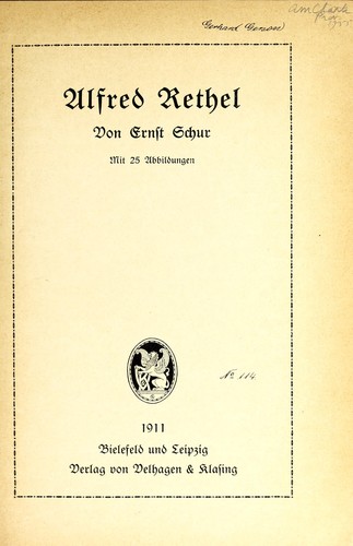 Cover for Alfred Rethel