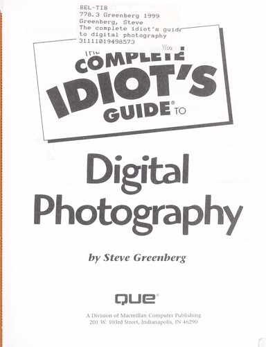 Cover for The complete idiot's guide to digital photography