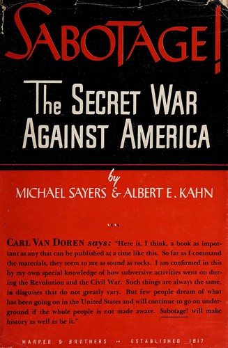 Cover for Sabotage! The secret war against America