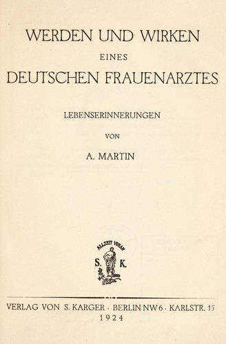 Cover for Werden und Wirken