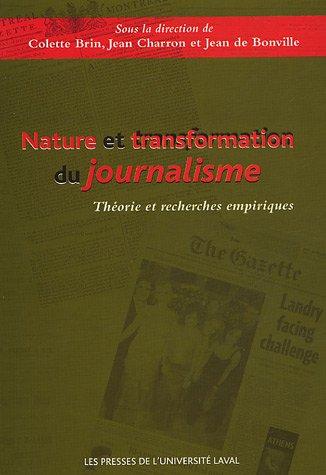 Cover for Nature et transformation du journalisme