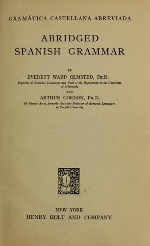 Cover for Gramática  castellana abreviada