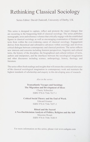 Cover for The social thought of Talcott Parsons
