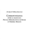 Cover for Au temps de l'alliance franco-russe